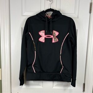 Under Armour storm black cold gear hoodie pink camo sz sm